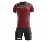 Zeus Kit Vesuvio Kit da calcio 2 pezzi rosso scuro nero rosso 2XS 134-140