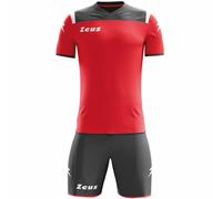 Zeus Kit Vesuvio Set da calcio 2 pezzi rosso grigio rosso XS 146-152