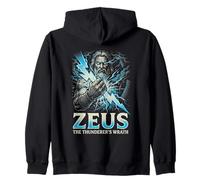 Zeus L'ira del Tuono Mitologia Greca Re Felpa con Cappuccio