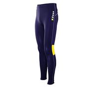 ZEUS PANTALONE FISIKO BLU-GIALLO COMPLETO COMPLETINO CORSA SPORT TORNEO PEGASHOP (S)