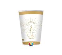 Zeus Party 24 bicchieri di carta Cresima oro 200 cc