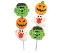 Zeus Party 4 Spiedini di Marshmallow Zuccherati Halloween a Forma di Zucca TFantasma e Mostro