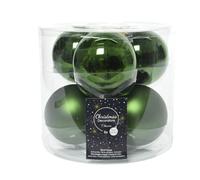 Zeus Party 6 Palline di Natale in Vetro Color Verde Pino