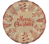 Zeus Party 6 Piatti in carta Natalizi KRAFT CHRISTMAS 25 cm