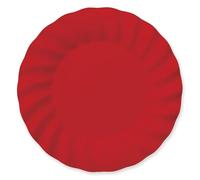 Zeus Party 6 Piatti/Sottopiatti in Carta WAVY RED 30 cm Rossi