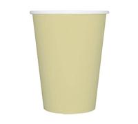 Zeus Party Bicchieri di Carta Ecolor, Colore Latte, 200ml, Biodegradabili, Set da 25 Pezzi