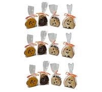 Zeus Party Biscotti di Halloween Dolcetto o Scherzetto - Biscotti Forma di Zucca Teschio Fantasma e Pipistrello con Ripieno Sacchetti da 50g (12 sacchetti)