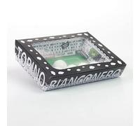 Zeus Party Bomboniere Porta Confetti a Forma d Stadio di Squadra di Calcio Bomboniere per Cresima Comunione e Altre Cerimonie (Bianco Nero)