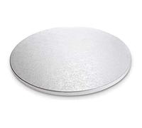 Zeus Party Cake Board Graziano, Sottotorta Rotondo per Dolci in Cartone Argentato Misure Varie (Ø 28 CM)