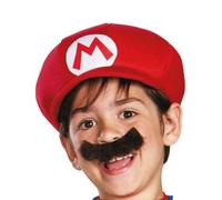 Zeus Party Cappello Super Mario per Bambini, Rosso con Logo M, Accessorio per Feste di Carnevale e Costume