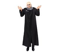 Zeus Party Costume Zio Fester Famiglia Addams - Il Set Comprende Giacchetto Lungo Calotta Pelata - Cosplay Halloween e Carnevale (Tag. L)