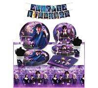 Zeus Party Kit coordinato tavola MERCOLEDI FAMIGLIA ADDAMS per 10 persone festa Compleanno