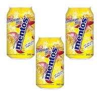 Zeus Party Lattina Mentos Tropical Mix - Pineapple & Passion Fruit Flavour - 3 Lattine da 340ml