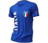 Zeus Party Maglietta Italia Calcio Maglia Bimbo 9/11 Anni- T-Shirt Royal Blu Italia Verde Bianco Rosso