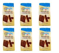 Zeus Party Novità Mulino Bianco Mini Fette con Cioccolato al Latte - Fette Biscottate Ricoperte di Cioccolato Confezioni da 110g (6)
