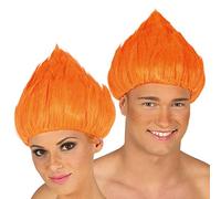 Zeus Party Parrucca Trolls Arancione