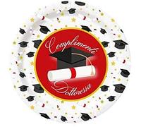 Zeus Party Piatti Carta Cm. 23 Laurea - Complimenti Dottoressa - Blister 8 Pezzi