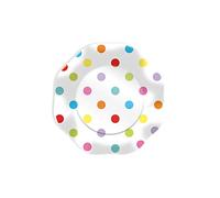 Zeus Party Piatti Carta Fondi a Pois Multicolore 10pz. Ø 23cm