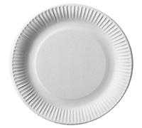 Zeus Party Piatti Carta pz.100 Ø 15cm. Bianco-Pure Biodegradabili