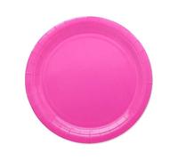 Zeus Party Piatti di Carta Biodegradabili, 18 cm, Fucsia, Set da 25 Pezzi