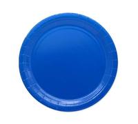 Zeus Party Piatti di Carta Biodegradabili, 24 cm, Blu, Set da 25 Pezzi