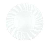 Zeus Party Piatti di Carta Smerlati, Bianchi, 25 cm, Confezione da 6 Pezzi