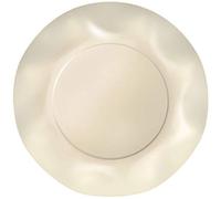 Zeus Party Piatti Grandi Carta Plastificata Tinta Unita con Bordi Ondulati 28cmm (Avorio)
