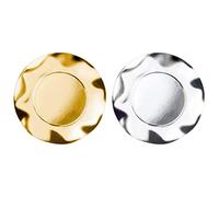 Zeus Party Piatti Grandi Carta Plastificata Tinta Unita Metal con Bordi Ondulati 28cm (Argento)