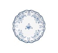 Zeus Party Piatti in Carta Blue Pottery 27 cm Bianco e Blu