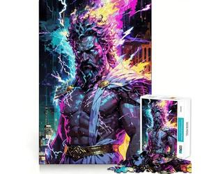 Zeus︰ Puzzle Pantheon Neon da 1000 pezzi per adulti,gioco di memoria divertente,taglio esperto,attività di gruppo rilassante da interno (38x52cm)