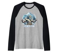 Zeus Re degli dei Amante della Mitologia Greca Antica Grecia Miti Maglia con Maniche Raglan