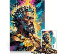 Zeus︰ Re del Monte Olimpo Puzzle per ragazzi 1000 pezzi Gioco stimolante per la mente Pezzi senza sbavature Taglio netto Facile da imparare Divertimento per tutta la famiglia (38x52cm)