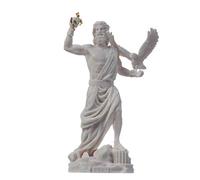 Zeus, statuetta in alabastro del dio greco Giove tuono, 18 cm