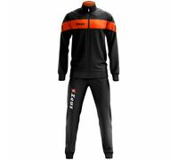 Zeus Tuta Apollo Uomo Completo sportivo Nero Neon Arancio nero 2XL