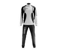 Zeus - Tuta sportiva unisex “Medusa”, bianca nera e grigia, ideale per fare jogging o calcio, con giacca, maglietta, pantaloni, con cinque stelle stampate, Blanc-Bleu-Royal, XXXL