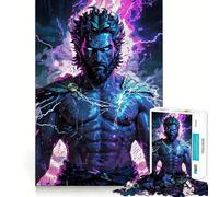 Zeus Unleashed︰ Puzzle Furia Divina 1000 Pezzi Gioco di Memoria Qualità Premium Taglio Laser Qualità Attività Assorbente per Notti Tranquille (38x26cm)