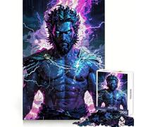Zeus Unleashed︰ Puzzle Furia Divina 1000 Pezzi per Adolescenti Allenamento Mentale Divertimento Facile Taglio Uniforme Elegante Regalo di Natale (38x52cm)