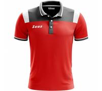 Zeus Vesuvio Uomo Polo rosso grigio rosso 3XL
