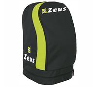 Zeus Zaino ULYSSE Borsa A Spalla Calcio Calcetto Basket Piscina Tennis Sport 33 X 30 X 52 cm (Grigio Scuro-Giallo Fluo)