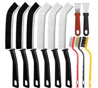 Zeuwets 11 Pcs Spazzola per la Pulizia delle Fessure, Crevice Gap Cleaning Brush, Spazzola per Fessure Multifunzione per la Pulizia,per Cucina, Bagno, Scanalature di Porte e Finestre