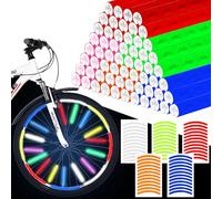 Zeuwets 60 Pezzi Riflettori per Raggi, 60 Pezzi Adesivi Catarifrangenti, Riflettente Clip Bicicletta, Copri Raggi Catarifrangenti per Bici, Riflettori Raggi Bici, Montaggio Facile & visibilità a 360°