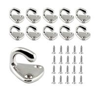 Zevmi 10 PCS Gancio per Parafango in Acciaio Inox 316: Ganci Resistenti con 20 Viti incluse per Teloni Rimorchi Nautica e Camper Fissaggio Sicuro e Duraturo