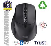ZEVO FAST RECH MULTI-WRLS MOUSE BLK