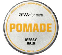ZEW for Men Pomata per capelli Messy Hair Pomade, 100 ml | Pasta per capelli opaca, impugnatura media, finitura opaca, profumo di incenso e patchouli, per capelli lisci e ricci