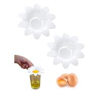 ZEXIJOW 2 pezzi Separatore di uova a forma di margherita,Strumento per separare i tuorli d'uovo per la cucina e la pasticceria,Di uova rotondo per separare gli albumi dai tuorli