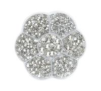 ZEXIJOW 2500 Pcs AB Strass Termoadesivi per Tessuti brillantini per Tessuti Strass Termoadesivi 7 Taglie 1,5~4,8mm Brillantini per Tessuti Termoadesivi per Vestiti, Scarpe