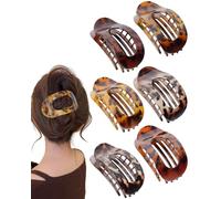 ZEXIJOW 6 Pezzi Pinze per Capelli,Forcina a becco d'anatra,Mollette Capelli Donna Mollettone Forte Pinza Capelli Antiscivolo Ciappi per Capelli,Robuste,Pinza Capelli Donna,per Capelli Spessi