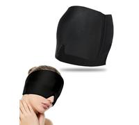 ZEXIJOW Cappello Emicrania con Gel 360°, Maschera Fredda Riutilizzabile per Mal di Testa, Occhi Gonfi, Sinusite e Stress, Terapia Freddo Caldo(nero)