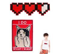 ZEXIJOW Confezione da 2 toppe termoadesive per abbigliamento,Per riparare e decorare pantaloni,Giacche,Maglioni,Zaini,Accappatoi,Toppe senza BPA - Faccio quello che voglio,3 cuori d'amore