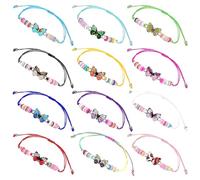 ZexJpr Bomboniere di compleanno per bambini, 12 modelli, braccialetti dell'amicizia per bambini, braccialetti colorati per ragazze, pensierini per compleanni e regali di amicizia